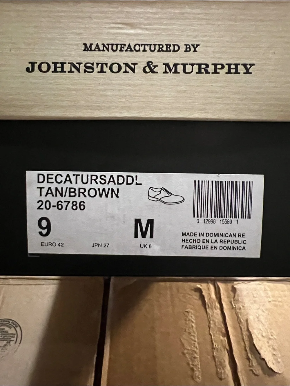 Johnston & Murphy Two-Tone Brown Leather Oxford Shoes